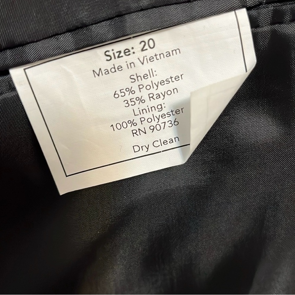 Joseph & Feiss blazer suit jacket coat boys size 20 black 2 button long sleeve - Picture 11 of 12